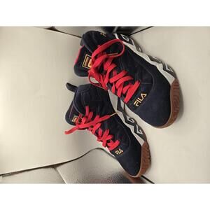 FILA MB Jamal Mashburn Retro red and navy high top sneakers